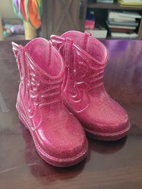 Mini Melissa Glitter Pink Doll Boots